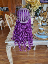Purple Curly Lace Front Wig