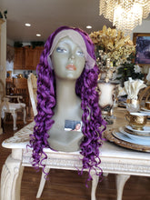 Purple Curly Lace Front Wig