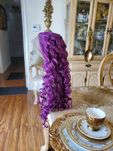 Purple Curly Lace Front Wig