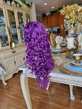 Purple Curly Lace Front Wig