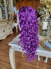 Purple Curly Lace Front Wig