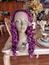Purple Curly Lace Front Wig