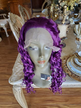 Purple Curly Lace Front Wig