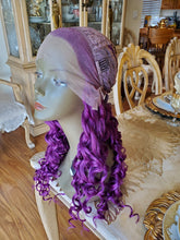 Purple Curly Lace Front Wig