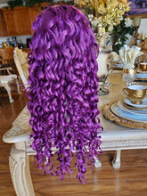 Purple Curly Lace Front Wig