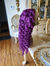 Purple Curly Lace Front Wig