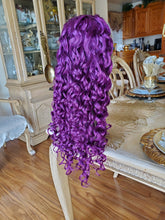 Purple Curly Lace Front Wig
