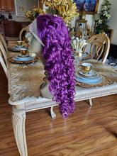 Purple Curly Lace Front Wig