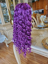 Purple Curly Lace Front Wig