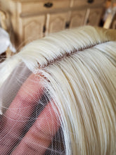 Bleach Blonde Curly Wave Lace Front Wig