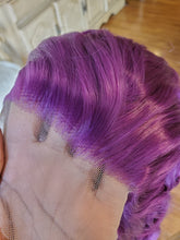 Purple Curly Lace Front Wig