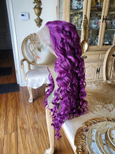 Purple Curly Lace Front Wig