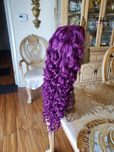 Purple Curly Lace Front Wig