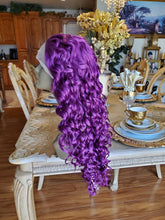 Purple Curly Lace Front Wig