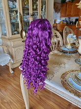 Purple Curly Lace Front Wig