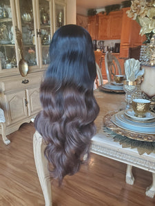 Black Brown Lace Front Wig