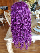 Purple Curly Lace Front Wig