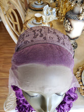 Purple Curly Lace Front Wig