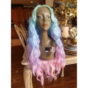 Rainbow Wavy Beauty Lace Front Wig