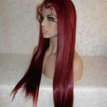 Burgundy Straight Beauty Lace Front Wig 24-26 inches!! - Goddess Beauty Royal Wigs