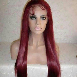 Burgundy Straight Beauty Lace Front Wig 24-26 inches!! - Goddess Beauty Royal Wigs