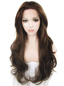 Honey Brown Wavy Lace Front Wig 24-26 inches!! - Goddess Beauty Royal Wigs