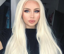 Platinum Blonde Lace Front Wig - Goddess Beauty Royal Wigs