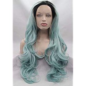 Ombre Green Lacefront Wig Flora - Goddess Beauty Royal Wigs