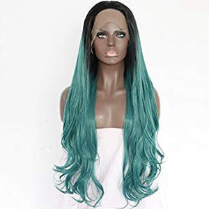 Green Ombre Lacefront Wig Eva - Goddess Beauty Royal Wigs