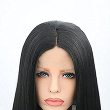 Black Straight Lace Front Wig Fiona - Goddess Beauty Royal Wigs