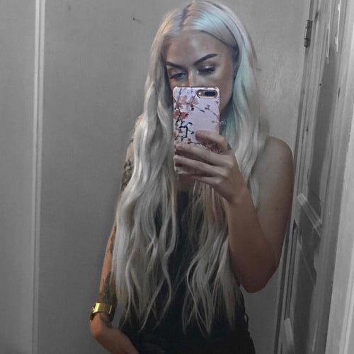 Gray White Beauty Lace Front Wig 22-26 inches!! - Goddess Beauty Royal Wigs