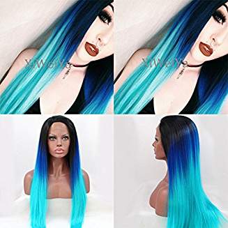 Blue Ombre Beauty Wig Brea - Goddess Beauty Royal Wigs