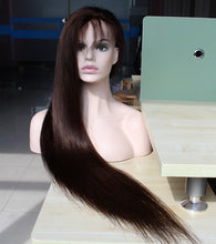 European Dark Brown Virgin Remy Lace Wig - Goddess Beauty Royal Wigs