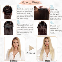 Burgundy Double Weft Clip in Human Hair Extensions Thick 20 Inch 150g 8pcs 18 clips on 8A Grade Soft Straight 100% Remy Hair Wine Red #99J 20’’