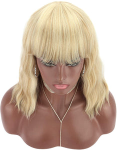 Blonde Wavy Full Wig - Goddess Beauty Royal Wigs