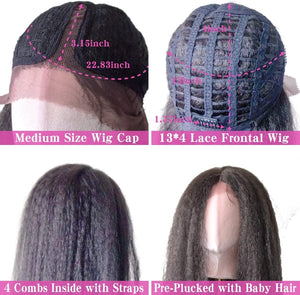 Kinky Curly Lace Front Wig 38 inches,150% density!!