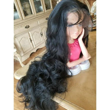 Black Body Wave Lace Front Wig 26-30 inches!! - Goddess Beauty Royal Wigs