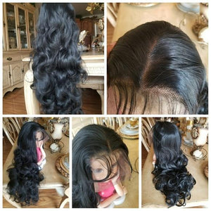 Black Body Wave Lace Front Wig 26-30 inches!! - Goddess Beauty Royal Wigs