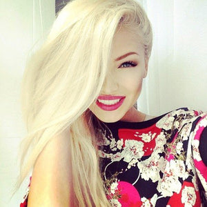 Blonde Bombshell Lace Front Wig 28-30 inches long!! #613 - Goddess Beauty Royal Wigs