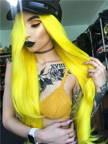Yellow Beauty Lace Front Wig 24-26 inches!! - Goddess Beauty Royal Wigs