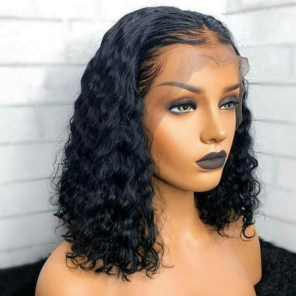 Pre Plucked Curly Beauty Lace Front Wig 12 14 inches Goddess Beauty Royal Wigs