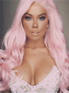Pink Wavy Lace Front Wig 24-26 inches!! - Goddess Beauty Royal Wigs