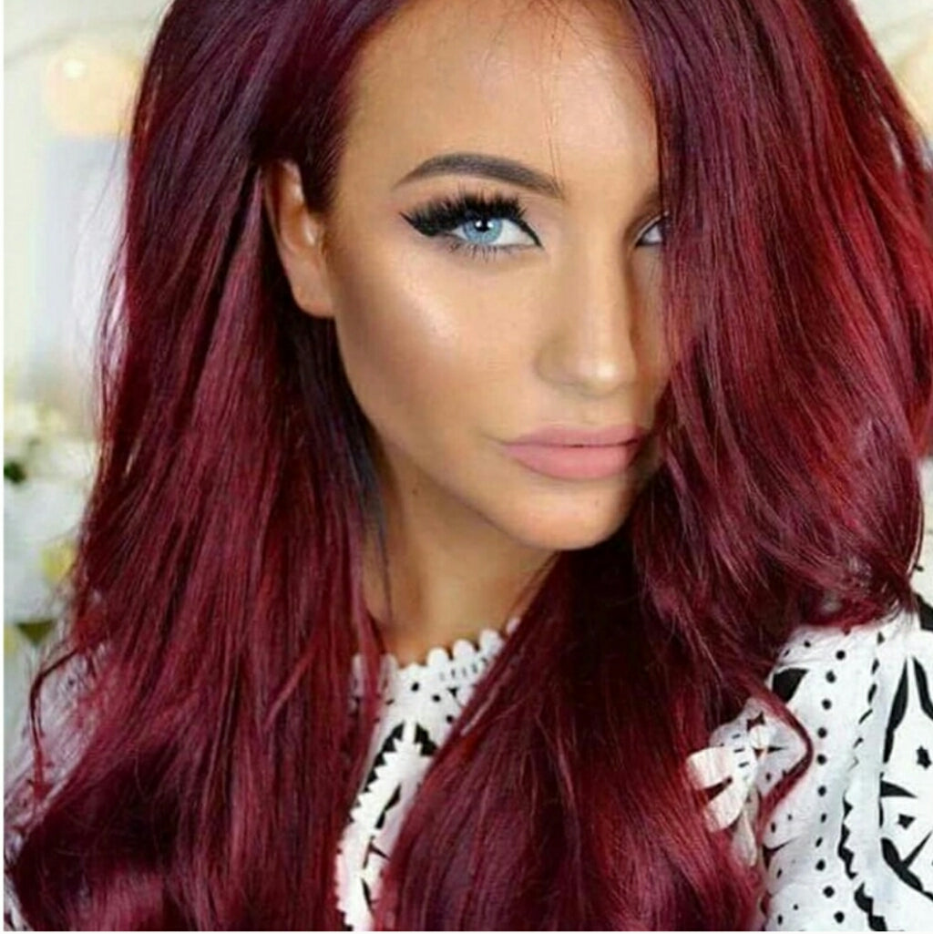 Dark Red Lace Front Wig - Goddess Beauty Royal Wigs