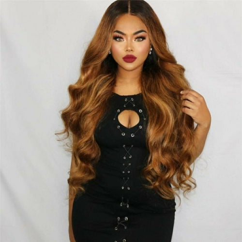 Ombre Darkroot Blonde Lace Front Wig - Goddess Beauty Royal Wigs