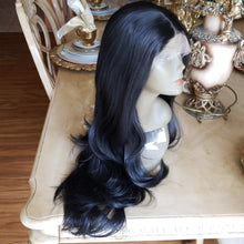 Layered Straight Black Bodywave Lace Front Wig 22-24 inches!! - Goddess Beauty Royal Wigs