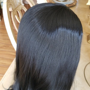 Layered Straight Black Bodywave Lace Front Wig 22-24 inches!! - Goddess Beauty Royal Wigs