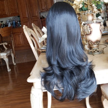 Layered Straight Black Bodywave Lace Front Wig 22-24 inches!! - Goddess Beauty Royal Wigs