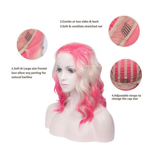 Pink White Beauty Lace Front Wig - Goddess Beauty Royal Wigs