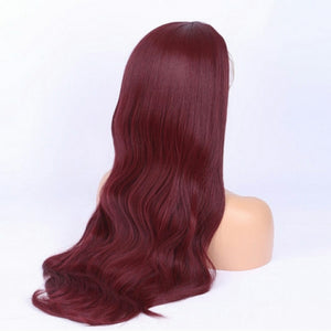 Dark Red Lace Front Wig - Goddess Beauty Royal Wigs