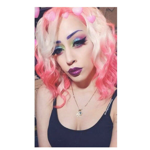 Pink White Beauty Lace Front Wig - Goddess Beauty Royal Wigs